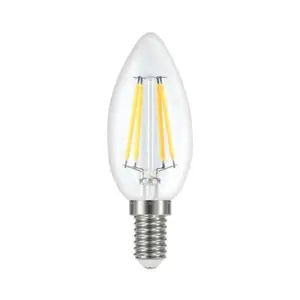 Lampe Led À Filament Bougie 4We14 Cl.Jaune
