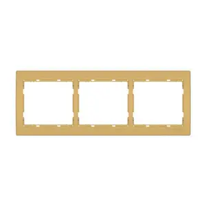 Plaque Triple Horizontale Doré Jade