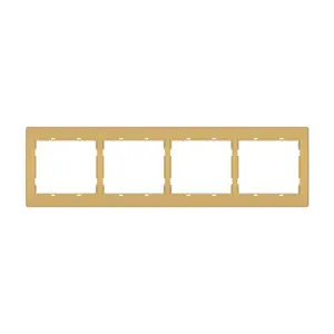 Plaque Quadruple Horizontale Doré Jade
