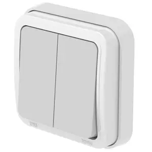 Double Allumage Gris Clair Tropic Ip55 Encastre