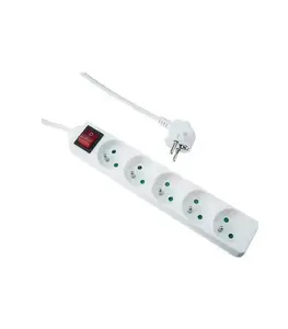 Multiprise Pouss 5X2P+T 3 M Blanc