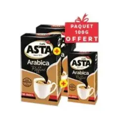 Café moulu arabica 2x200g + 1 gratuite 100g - ASTA