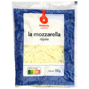 Fromage mozzarella râpée au lait entier 125g - SOCRECH