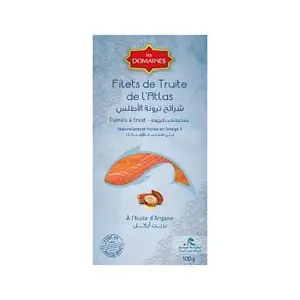 Filet truite fumé à froid à l'huile d'argan -LES DOMAINES