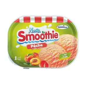 Yasmina bac de crème glacée smoothie pêche 1L