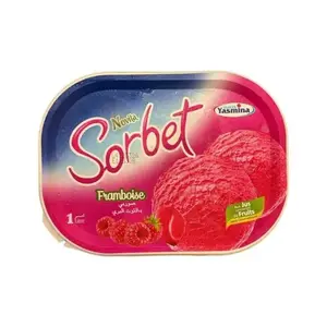 Yasmina bac de crème glacée sorbet framboise 1L