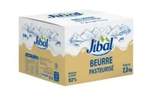 Beurre 82 % mg doux pasteurise 2,5Kg - JIBAL