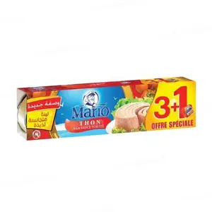 Boîtes de thon à la sauce tomate 4x80g - MARIO