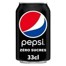 Pepsi Black saveur citron vert sans sucre canette 33cl