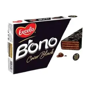 Gaufrettes fourrées et enrobées au cacao Bono Cover Black 10 unitésx20g- EXCELO