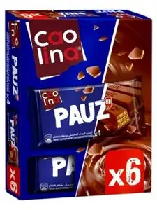 Barres chocolatées 4 doigts Pauz 6 x30g - CAOLINA