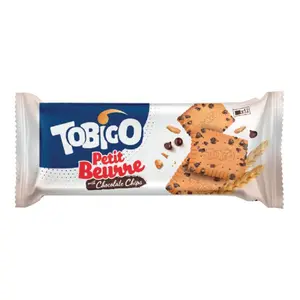 Biscuits petit beurre aux pépites de chocolat 64g - TOBIGO