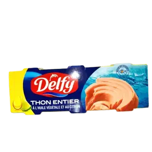 Tripack thon entier à l'huile végétale citron 3x85g - DELFY