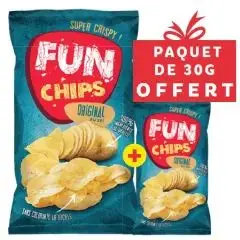 Chips Original salées 97g + paquet de 30g offert - FUNCHIPS