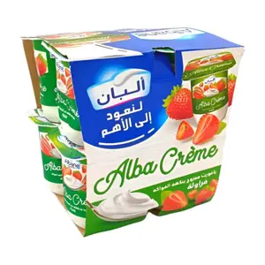Pack Yaourt à cuillère Brassé Fraise Albane 8x110g