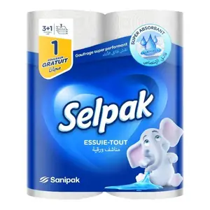 Essuie-tout 3 plis x3 + 1 rouleau gratuit - SELPAK