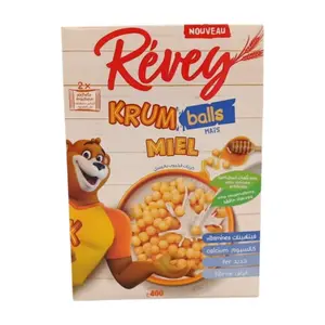 Céréales KRUM balls maïs au miel 400g - REVEY