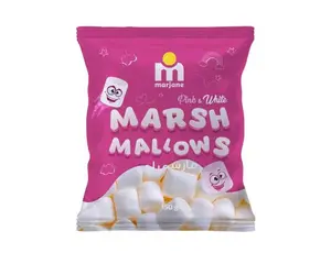 Marshmallows pink & white en tube 150g - MARJANE