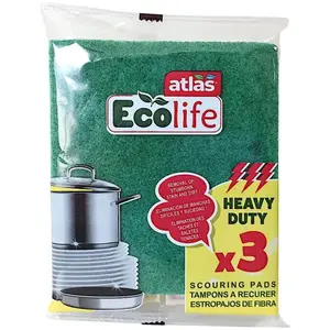 Carrés abrasifs vert ecolife x3 - ATLAS