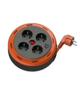 Enrouleur de cable 4 prises 5M avec 2xUSB IP20