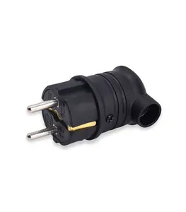 Fiche mâle angulaire en caoutchouc 2P+T 16A IP44