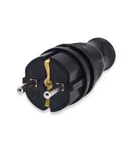 Fiche mâle en caoutchouc 2P+T 16A IP44