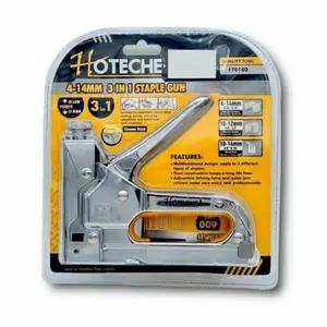 Hoteche Agrafeuse manuelle 3en1 menuiserie Taille: 16cm