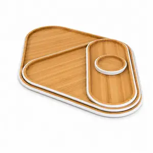 SET 4 PLATEAUX 0321281 BAMBOU DESIGN MARINA