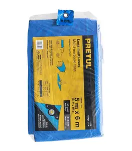 Bache 5x6m bleu