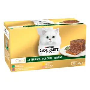 Purina - Gourmet Gold Terrines 4*85G.