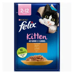 Pochons Chat Junior Poulet Felix 85g