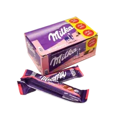 Chocolat au lait alpin avec crème de fraise 12x20g - MILKA