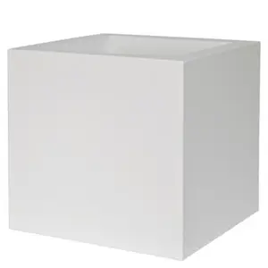 Pot Kebe Greener 40Cm Blanc Avec Reserve +Roues