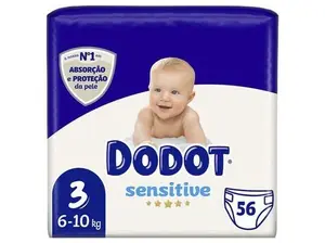 Dodot Couches Sensitive Taille 3 - 56 Unités