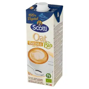 Boisson végétale d'avoine et barista bio sans sucres ajoutés 1L - SCOTTI