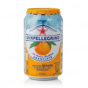 San pellegrino boisson gazeuse orange sanguine canette 33cl