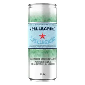 San pellegrino Eau minérale gazeuse canette 33cl