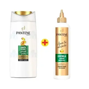 Shampooing lisse et soyeux 700ml + crème 350ml - PANTENE