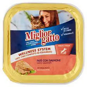 Migliorgatto Alimon de chat au saumon Alutray 100g