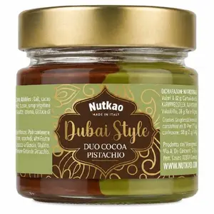 Pâte à tartiner duo kunafa, pistache et cacao 200g - NUTKAO