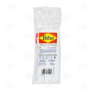 Fourchettes en Plastique Blanc Bibo - 20 pièces