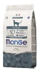 Nourriture pour chats Monge Natural Superpremium Truite, 1.5kg