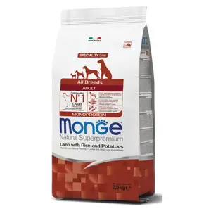Monge Natural Superpremium Nourriture pour Chiens Adultes à l'Agneau, 2.5kg