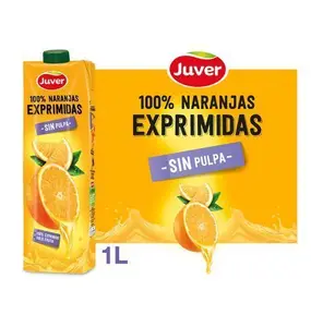 Juver 100% jus d'oranges pressé sans pulpe 1L