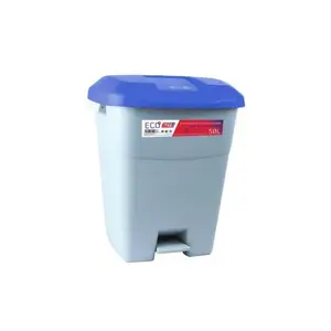 Poubelle À Pedale Gris 50L Tayg