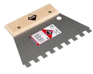 Spatule Peigne M Bois Lame Ac Resi A Lusur D18Cm Dt10X10Mm Rubi 71926-121084