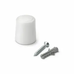 Butee De Porte Avec Vis Blanc, Lot De 2 Pieces