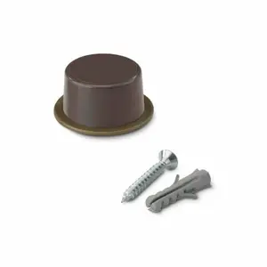Butee De Porte Avec Vis Marron, Lot De 2 Pieces
