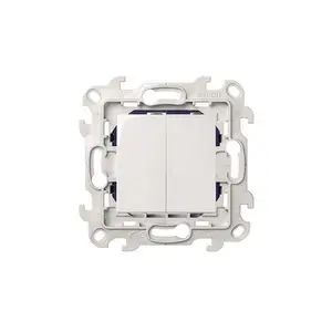Double Interrupteur 10 Ax 250 V Connexion Rapide Blanc Simon 24 Harmonie