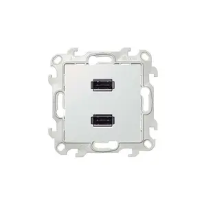 Connecteur Double Usb Connexion À Vis Blanc Simon 24 Harmonie